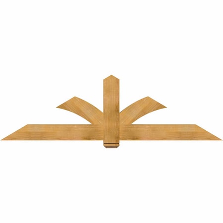 Ekena Millwork Redmond Rough Sawn Timber Gable Bracket, Western Red Cedar, 84"W x 24"H x 4"D x 6"F, 7/12 Pitch GBW084X24X0406RED00RWR